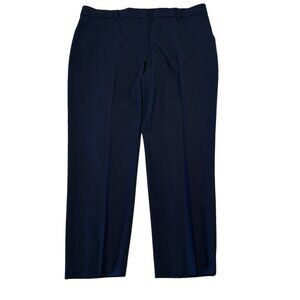 Theory Dark Navy Blue Hidden Fly Dress Pants Trousers Women's 14